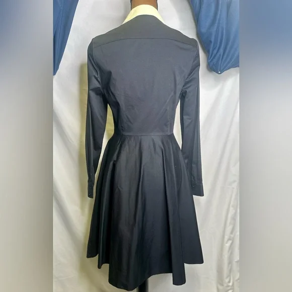 KATE SPADE Black Long-Sleeve Button-Up Pockets Dress; Wednesday Addams; Size 6 - Picture 4 of 8